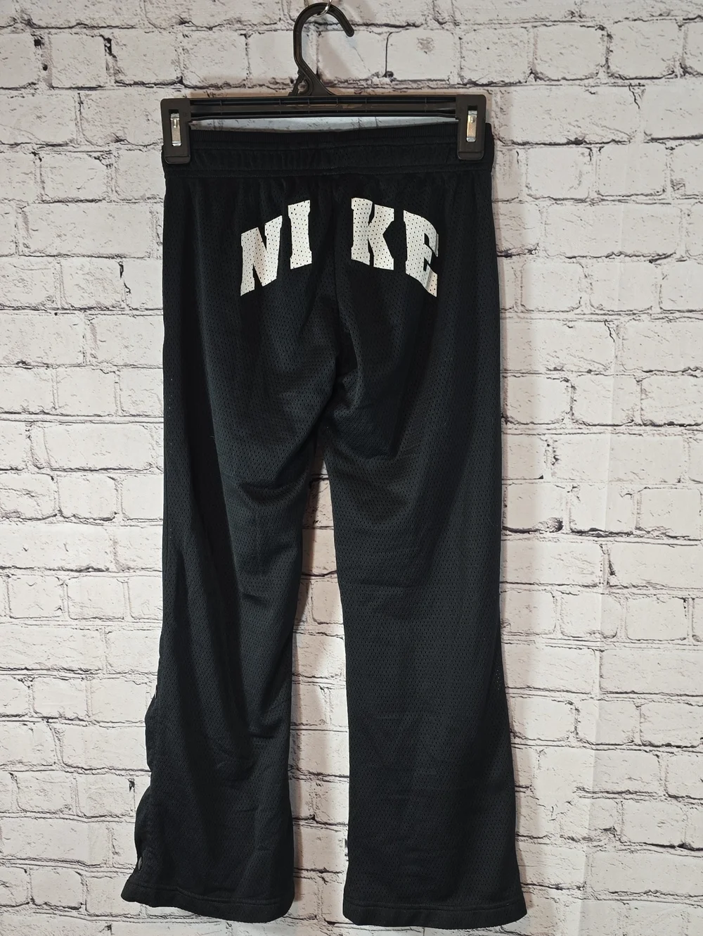 Nike Girls Black Snap-Button Athletic Joggers Size M 10/12